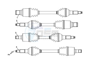 QUAD RAIDER 600 LE CHASSIS LONG drawing REAR AXLE