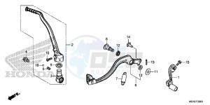 CRF450RF CRF450R Europe Direct - (ED) drawing PEDAL/KICK STARTER ARM