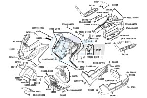 XCITING R500I drawing Front Cover - Floor Panel