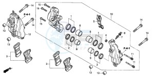 CBR600RR drawing FRONT BRAKE CALIPER (CBR600RR5/6)