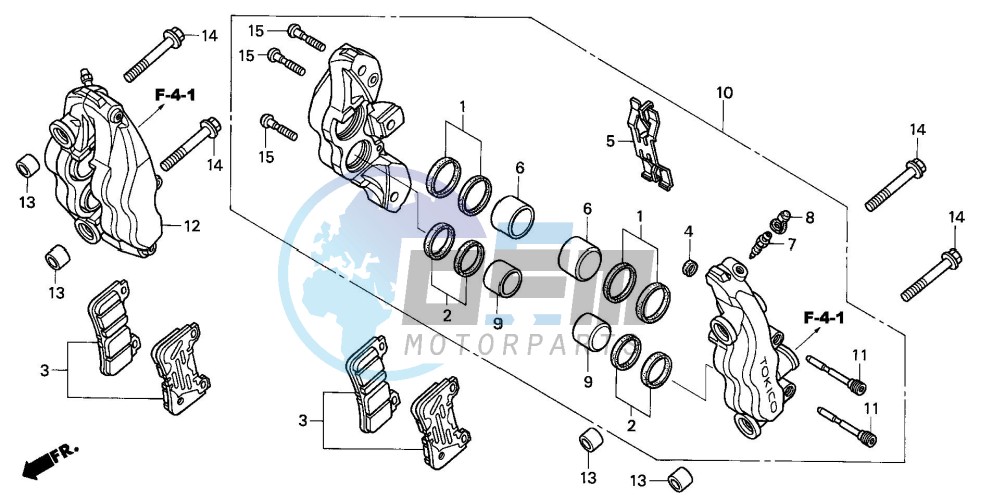 FRONT BRAKE CALIPER (CBR600RR5/6)