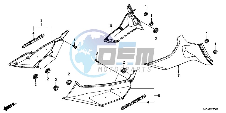 SIDE COVER (GL1800C/ D/ E/ F/ G)