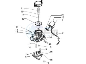 Liberty 50 4t Sport drawing Carburetors components