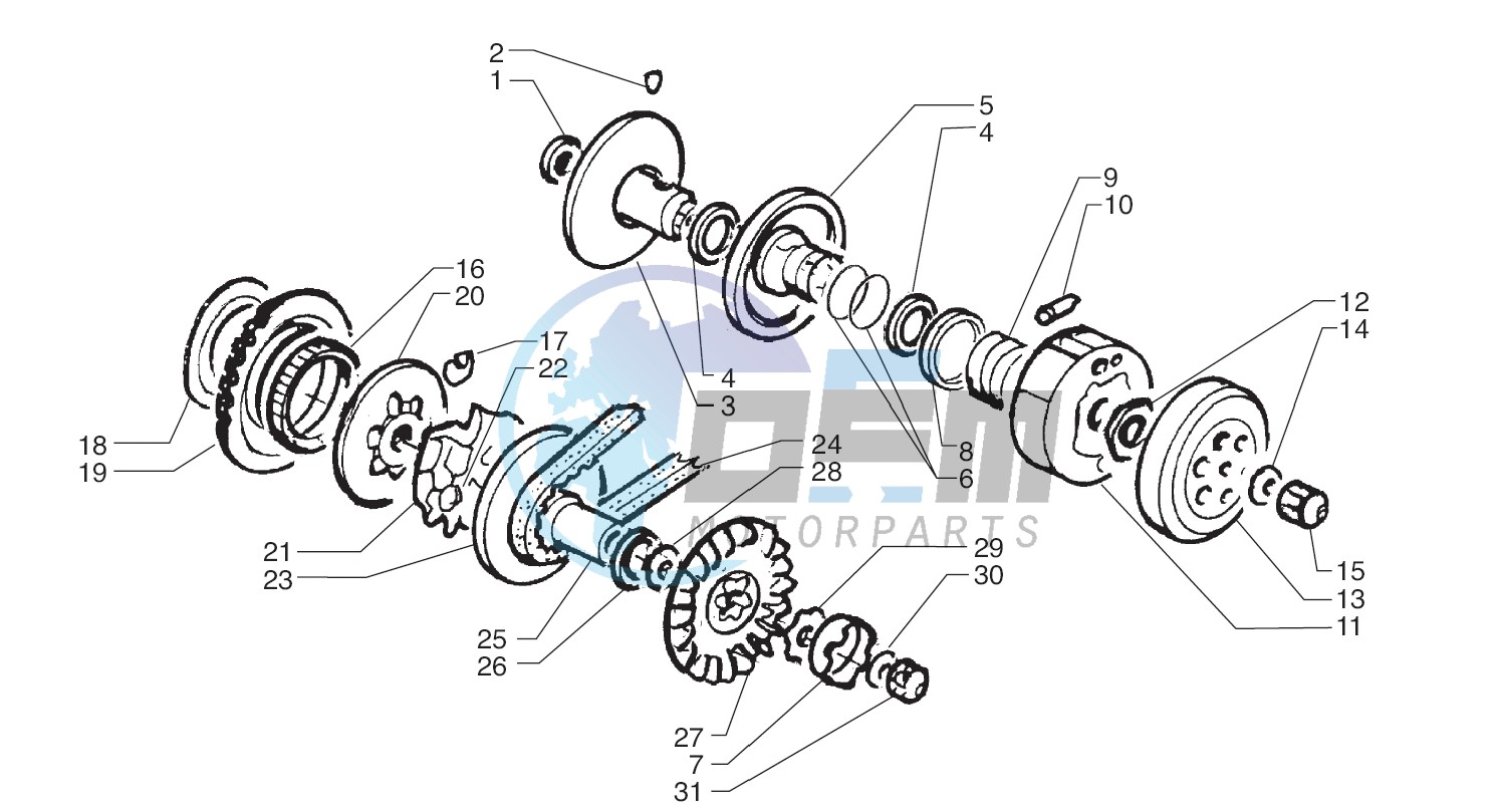 Driving pulley - Driven Pulley