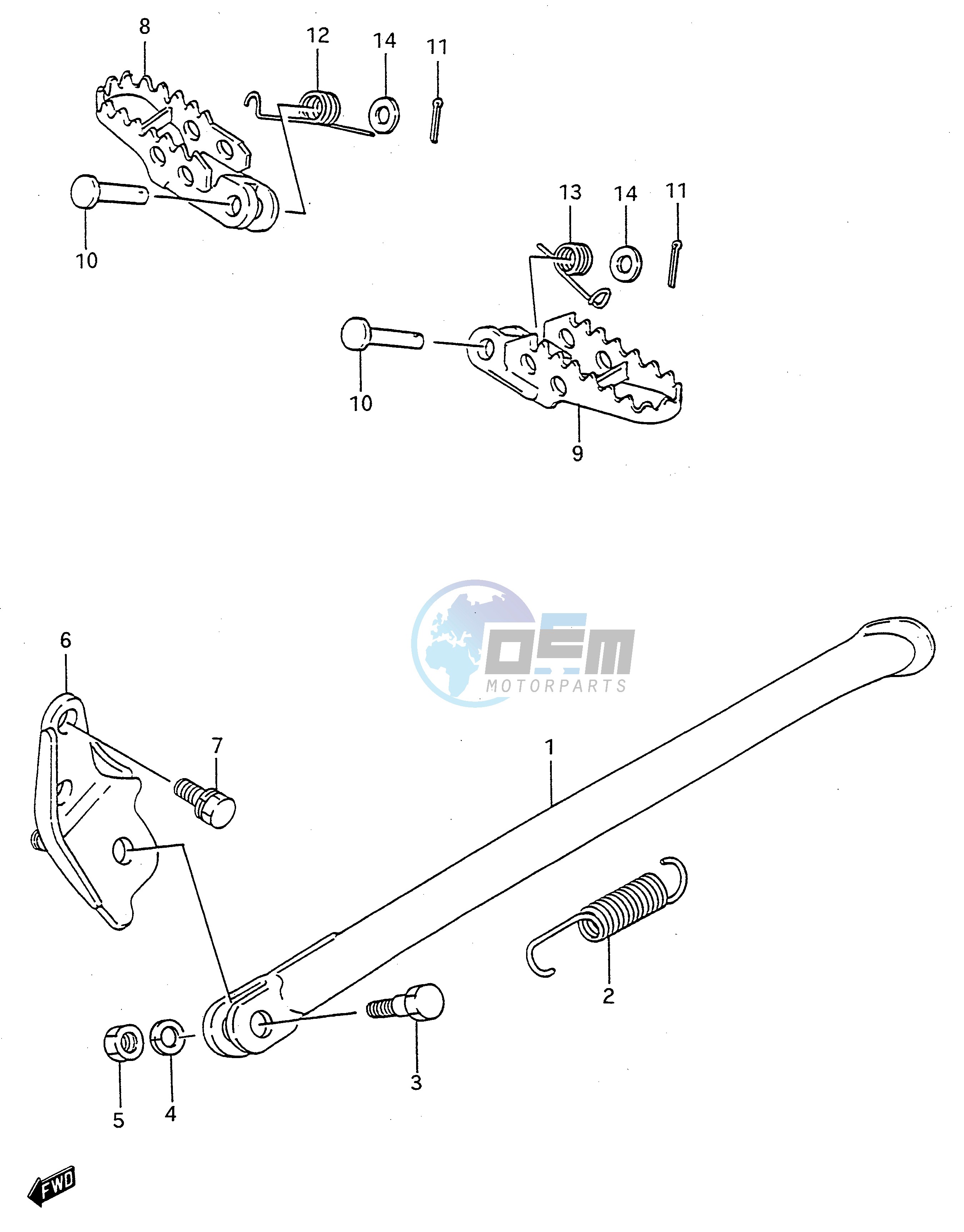 STAND - FOOTREST (MODEL K L M N)