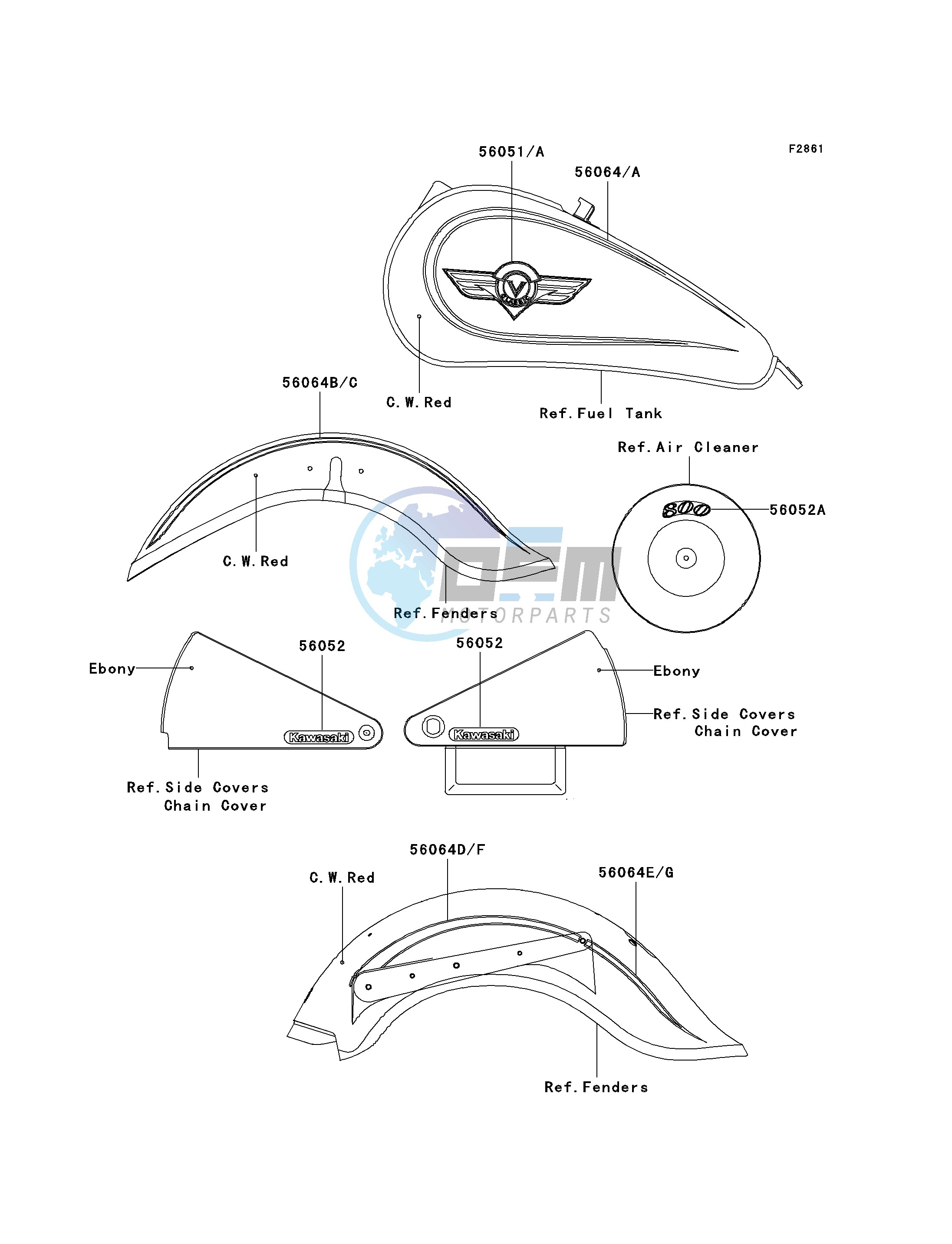 DECALS-- C.W.RED- --- CN- -