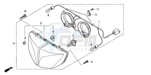 CBF600SA drawing HEADLIGHT (CBF600S/SA)