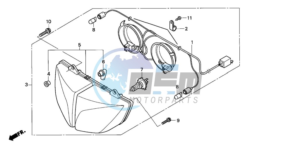 HEADLIGHT (CBF600S/SA)