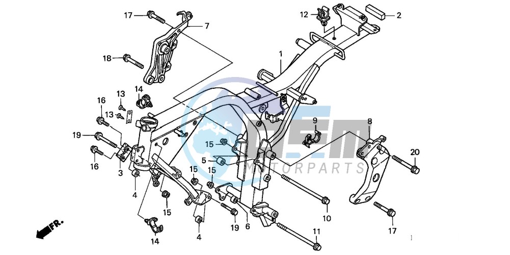 FRAME BODY (CB600F2/F22)