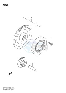 SFV650 (E21) Gladius drawing STARTER CLUTCH