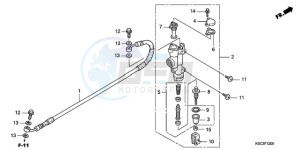 CRF250X9 Australia - (U) drawing RR. BRAKE MASTER CYLINDER