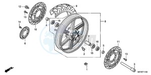 CBF600NA9 Europe Direct - (ED / ABS 25K) drawing FRONT WHEEL