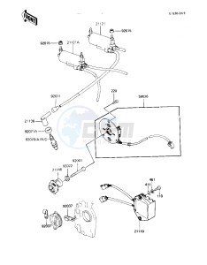 KZ 550 A (A3-A4) drawing IGNITION -- 82-83 A3_A4- -