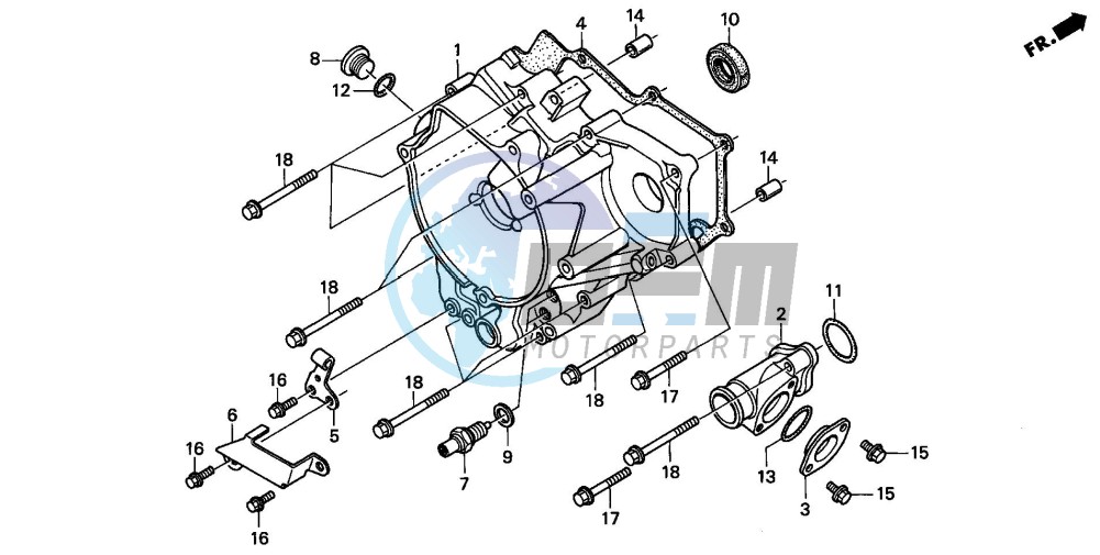 REAR CRANKCASE COVER