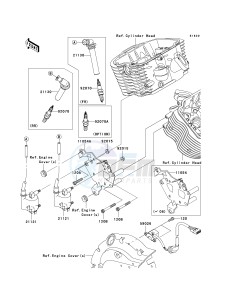 VN 900 D[VULCAN 900 CLASSIC LT] (6F-9F) D6F drawing IGNITION SYSTEM