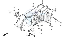 SH50 SCOOPY drawing LEFT SIDE COVER