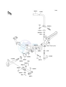 KLF 300 [BAYOU 300] (B15-B17) [BAYOU 300] drawing BRAKE PEDAL