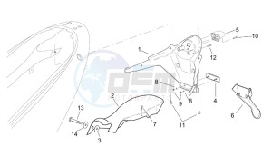 Leonardo 250-300 (eng. Minarelli) drawing Rear body - Plate holder