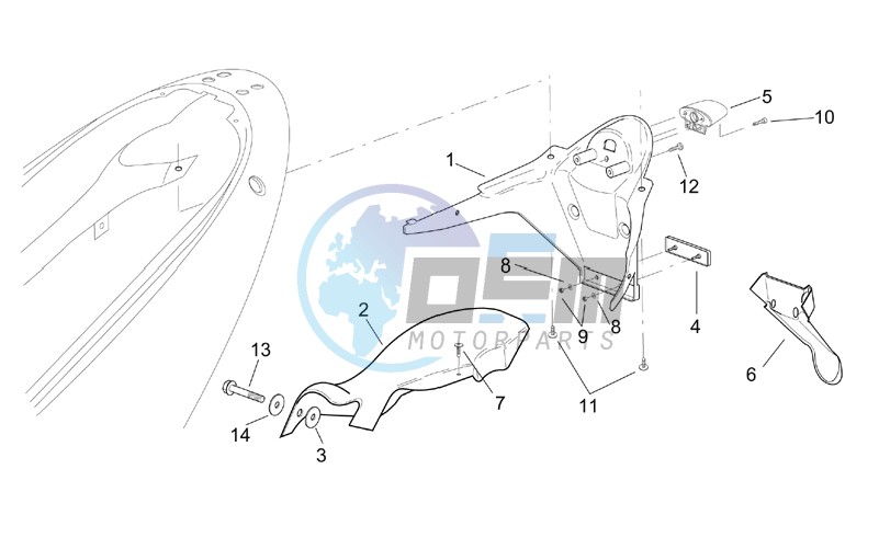 Rear body - Plate holder