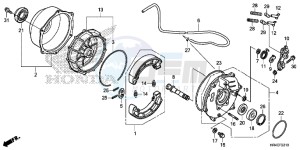 TRX500FM1G TRX500 Europe Direct - (ED) drawing REAR BRAKE PANEL