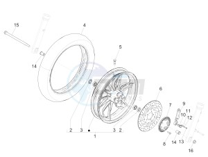 Medley 150 4T ie ABS (EMEA) drawing Front wheel