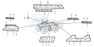 TRX300 FOURTRAX 300 drawing MARK ('94)