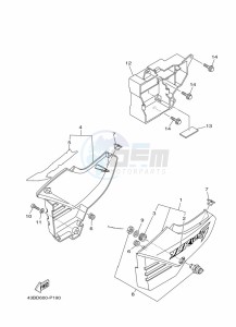 YBR125EGS (43BJ) drawing SIDE COVER