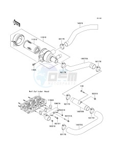 KAF 950 B [MULE 3010 DIESEL 4X4] (B1) [MULE 3010 DIESEL 4X4] drawing AIR CLEANER