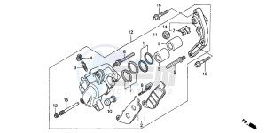 CB500 drawing FRONT BRAKE CALIPER