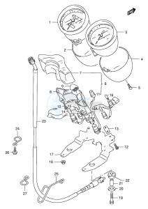 GSX400 (E30) drawing SPEEDOMETER   TACHOMETER