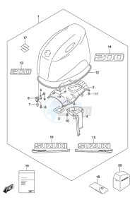 DF 200A drawing Engine Cover (Black)