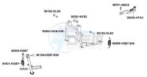 AGILITY 50 10 inch Netherlands drawing Rear Cushion