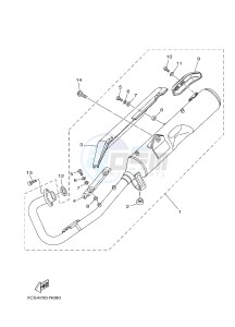 YB125 (2CS9) drawing EXHAUST