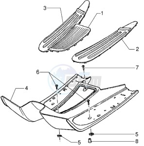 ET4 125 drawing Footrest - Rubber mats