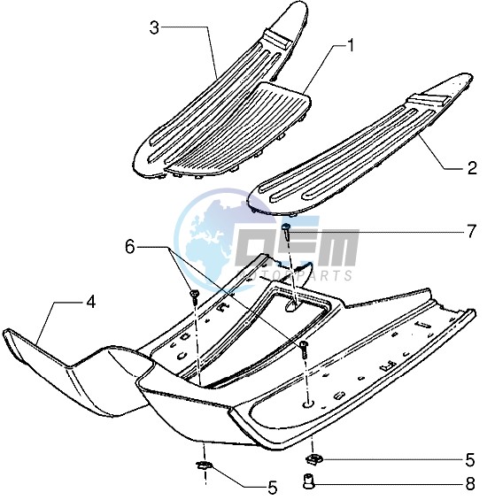 Footrest - Rubber mats