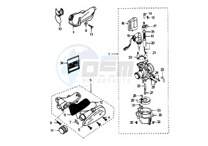 X–FIGHT - 100 cc drawing CARBURETOR