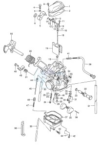 DR350 (E1) drawing CARBURETOR (MODEL R S T)