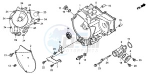 TRX250EX SPORTRAX 250 EX drawing REAR CRANKCASE COVER (TRX250EX1/2)