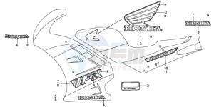 VFR750F drawing STRIPE/MARK (5)