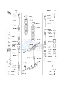 KLX 140 B (KLX140L MONSTER ENERGY) (B8F-B9FA) B9F drawing FRONT FORK