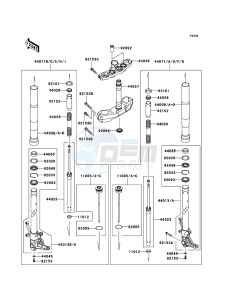 Z1000_ABS ZR1000C9F FR GB XX (EU ME A(FRICA) drawing Front Fork