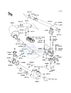 JET SKI 800 SX-R JS800A6F FR drawing Muffler(s)