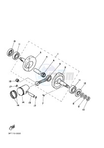 PW50 (2SA2 2SA3) drawing CRANKSHAFT & PISTON