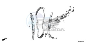 CRF450RD CRF450R Europe Direct - (ED) drawing CAM CHAIN/TENSIONER