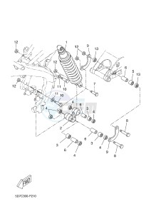 MT125A MT-125 ABS (BR34 BR34 BR34 BR34 BR34) drawing REAR SUSPENSION