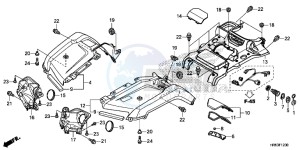 TRX500FM5G TRX500FM Australia - (U) drawing FRONT FENDER