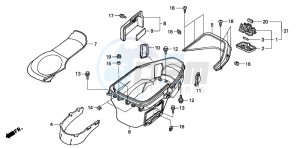 FJS600A SILVER WING drawing LUGGAGE BOX