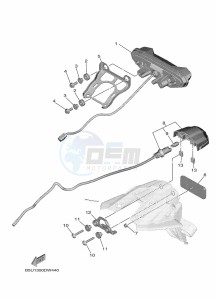 TRACER 9 GT MTT890D (BAPV) drawing TAILLIGHT