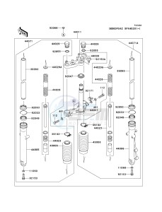 BR 125 B [WIND 125] (B2) B2 drawing FRONT FORK-- MDKDPS4Z 5FK40201 - - -