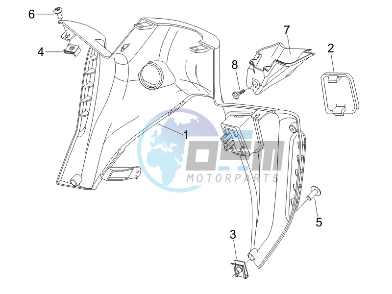 Front glove-box - Knee-guard panel